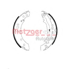 MG 108 METZGER Комплект тормозных колодок