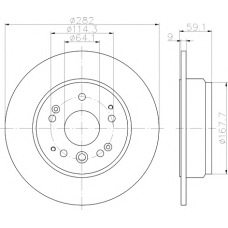 8DD 355 120-321 HELLA PAGID Тормозной диск