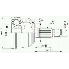 CVJ5395.10 OPEN PARTS Шарнирный комплект, приводной вал