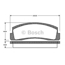 0 986 TB2 497 BOSCH Комплект тормозных колодок, дисковый тормоз