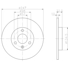 8DD 355 103-771 HELLA PAGID Тормозной диск