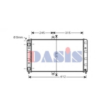490011N AKS DASIS Радиатор, охлаждение двигателя