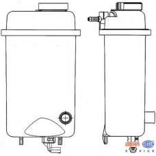8MA 376 705-431 HELLA Компенсационный бак, охлаждающая жидкость