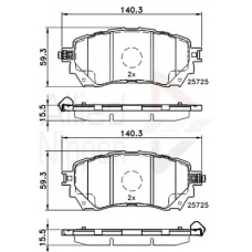 ADB32237 COMLINE Комплект тормозных колодок, дисковый тормоз
