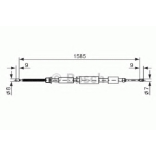 1 987 477 079 BOSCH Трос, стояночная тормозная система