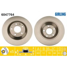 6047764 GIRLING Тормозной диск