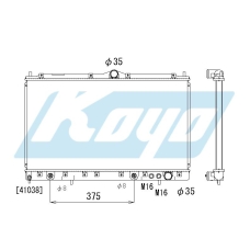 PA030259 KOYO P-tank corrugate-fin ass'y