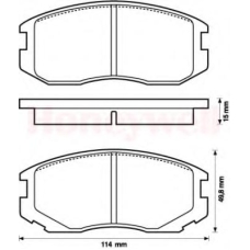 572441B BENDIX Комплект тормозных колодок, дисковый тормоз