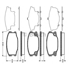 0 986 TB2 860 BOSCH Комплект тормозных колодок, дисковый тормоз