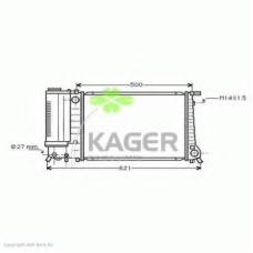 31-0109 KAGER Радиатор, охлаждение двигателя