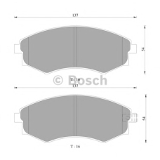 0 986 505 902 BOSCH Комплект тормозных колодок, дисковый тормоз