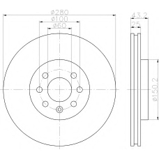 8DD 355 110-741 HELLA Тормозной диск