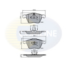 CBP01322 COMLINE Комплект тормозных колодок, дисковый тормоз