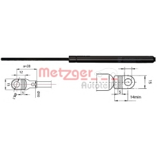 2110284 METZGER Газовая пружина, крышка багажник