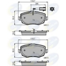 CBP11601 COMLINE Комплект тормозных колодок, дисковый тормоз