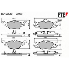 BL1526A2 FTE Комплект тормозных колодок, дисковый тормоз