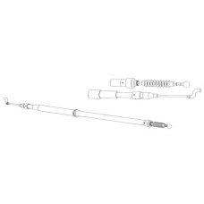 FHB432812 FERODO Трос, стояночная тормозная система