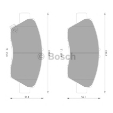 0 986 AB2 508 BOSCH Комплект тормозных колодок, дисковый тормоз