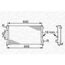 350213382000 MAGNETI MARELLI Радиатор, охлаждение двигателя