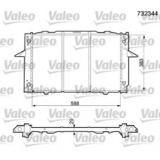 732344 VALEO Радиатор, охлаждение двигателя