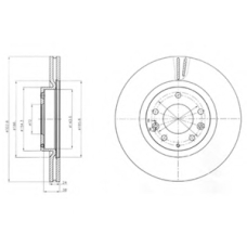 BG4316 DELPHI Тормозной диск