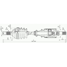 DRS6040.00 OPEN PARTS Приводной вал