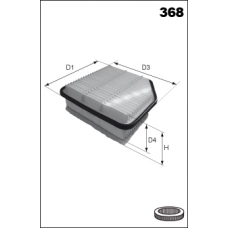 ELP9256 MECAFILTER Воздушный фильтр