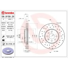 09.9159.2X BREMBO Тормозной диск