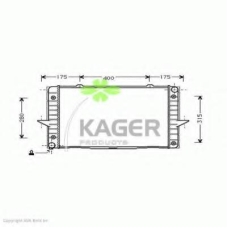 31-1161 KAGER Радиатор, охлаждение двигателя