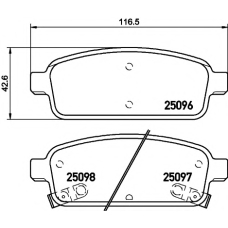 8DB 355 015-211 HELLA PAGID Комплект тормозных колодок, дисковый тормоз