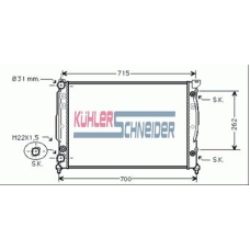 5000121 KUHLER SCHNEIDER Радиатор, охлаждение двигател