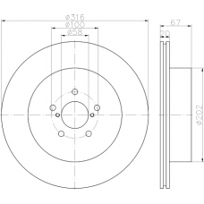 8DD 355 115-131 HELLA PAGID Тормозной диск