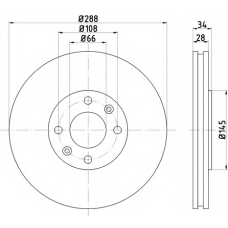 8DD 355 107-841 HELLA Тормозной диск