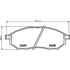 8DB 355 013-141 HELLA PAGID Комплект тормозных колодок, дисковый тормоз