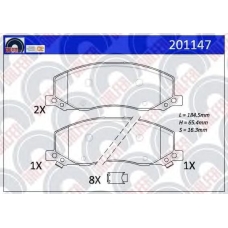 201147 GALFER Комплект тормозных колодок, дисковый тормоз