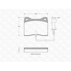 363702160927 MAGNETI MARELLI Комплект тормозных колодок, дисковый тормоз