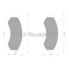 0 986 AB1 426 BOSCH Комплект тормозных колодок, дисковый тормоз