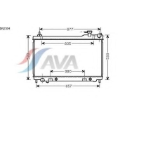 DN2304 AVA Радиатор, охлаждение двигателя