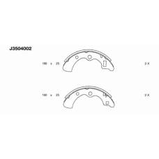 J3504002 NIPPARTS Комплект тормозных колодок