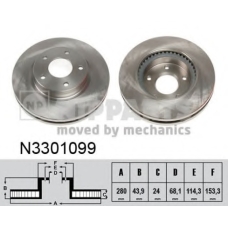 N3301099 NIPPARTS Тормозной диск