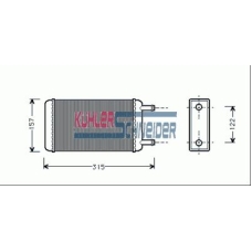 1890081 KUHLER SCHNEIDER Теплообменник, отопление салона