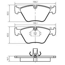 K626100 Vema Комплект тормозных колодок, дисковый тормоз