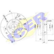 78BD1257-2 ICER Тормозной диск