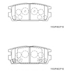 KD9712 ASIMCO Комплект тормозных колодок, дисковый тормоз