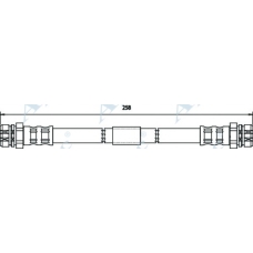 HOS3758 APEC Тормозной шланг