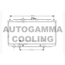 104553 AUTOGAMMA Радиатор, охлаждение двигателя