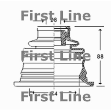 FCB2780 FIRST LINE Пыльник, приводной вал