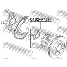 0482-V75F FEBEST Ступица колеса