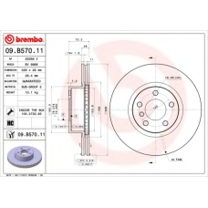 09.B570.11 BREMBO Тормозной диск