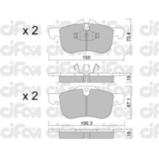 822-307-0 CIFAM Комплект тормозных колодок, дисковый тормоз